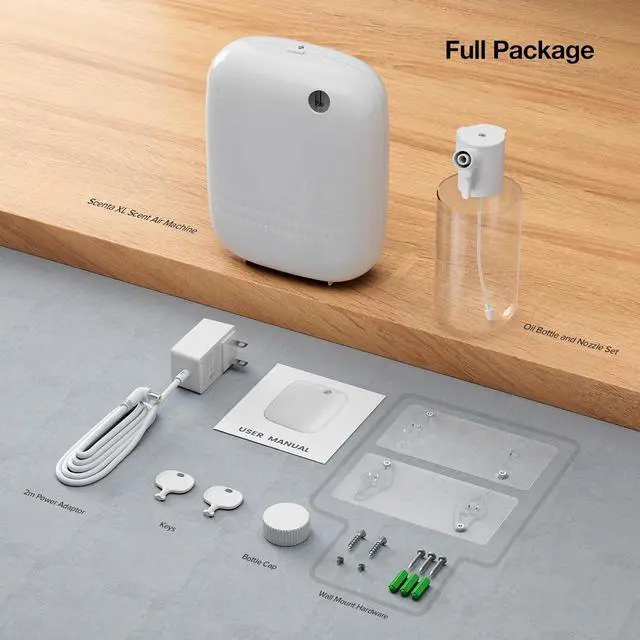 Alt view image 6 of 6 - Waterless Essential Oil Diffuser for Home and Commercial Use, Up to 2000 sq.ft. 400 mL Capacity, Aromatherapy Scent Diffuser for Lar Rooms, Smart Scent Air Machine, ANW-White