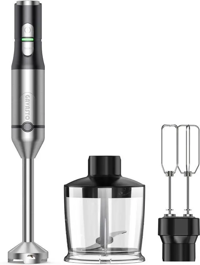 Main image of Immersion Blender RPM 16000±10% Hand Blender,15 Speed and Turbo Mode Hand Mixer, 3-in-1 Heavy Duty Copper Motor Stainless Steel Smart Stick with Egg Beaters and Chopper