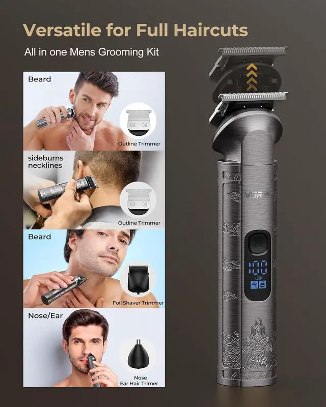 Alt view image 4 of 7 - Hair Clippers for Men Professional, Cordless Hair Clippers for Hair Cutting, Mens Clippers and Trimmers Set, Electric Hair Trimmer for Men with Packa Box