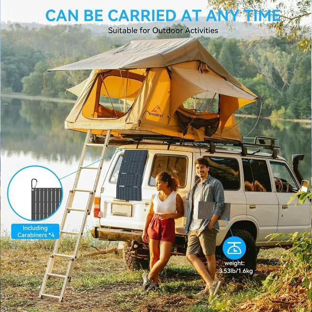 Alt view image 6 of 7 - Ecosonique 60W Portable Foldable Solar Panels Charr Fast Charging with USB-C PD3.0 USB-A QC3.0 DC 18V Output ETFE Coating Waterproof for Camping Backpac Power Station Cell Phones Power Banks