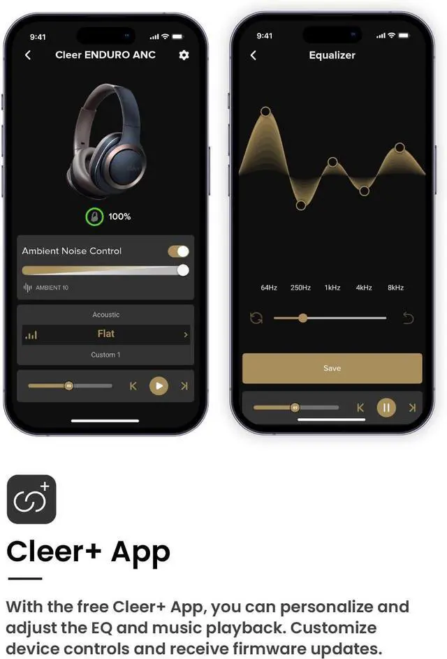Alt view image 5 of 7 - Enduro ANC Noise Cancelling Over the Ear Bluetooth Headphones with Mic, 60 Hrs Playtime, Noise Canceling, Ambient EQ Modes, Hi-Res Audio, Deep Bass, Multi-Point Connect, Bluetooth 5.0, Dark Navy