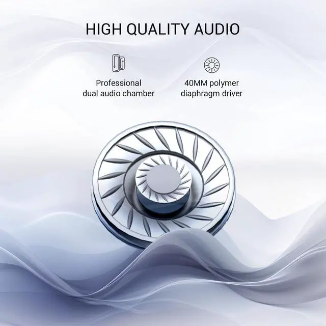 Alt view image 4 of 7 - A10 Hybrid Active Noise Cancelling Headphones, Hi-Res Audio, 50H Playtime with Speed Char, Travel Case, Wireless/Wired, Built-in Mic, Bluetooth Over Ear Headphones for Work Travel