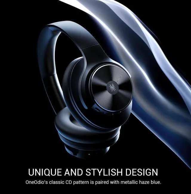 Alt view image 6 of 7 - A10 Hybrid Active Noise Cancelling Headphones, Hi-Res Audio, 50H Playtime with Speed Char, Travel Case, Wireless/Wired, Built-in Mic, Bluetooth Over Ear Headphones for Work Travel