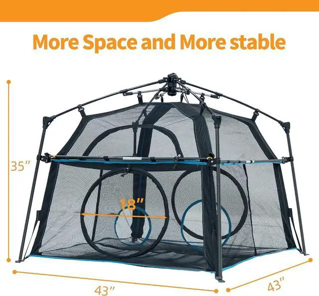 Alt view image 6 of 7 - Lar Catio Outdoor Cat Enclosure,2 Tier Cat Tent, Spacious, Sturdy Outdoor Catio,Portable and Foldable Playpen Play Tents for Cats Kitten and Small Animals,Two Doors Design(Patented)