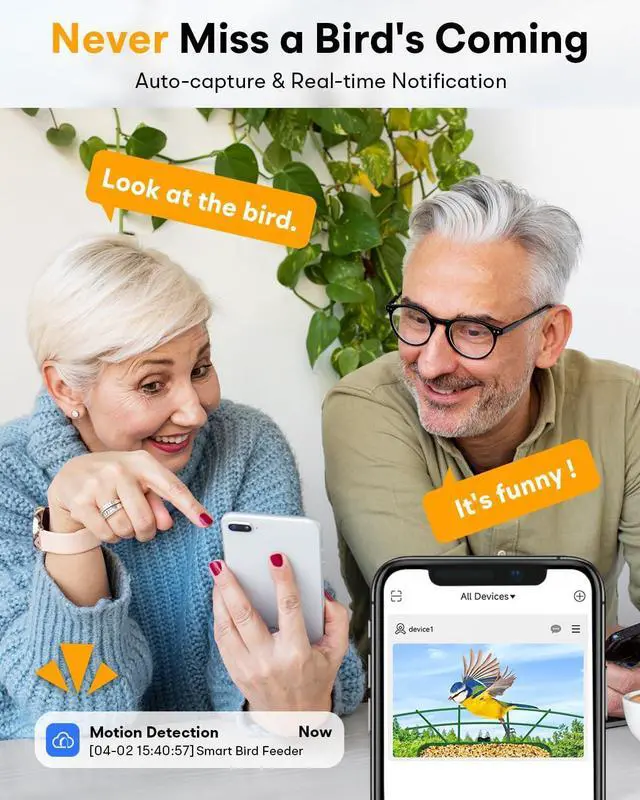 Alt view image 2 of 7 - Metal Smart Bird Feeder with Camera  Solar Powered, AI Bird Identication & 2.5K HD Auto Capture Videos, Arrival Notications, 2.1L Capacity & 100% Durable Design