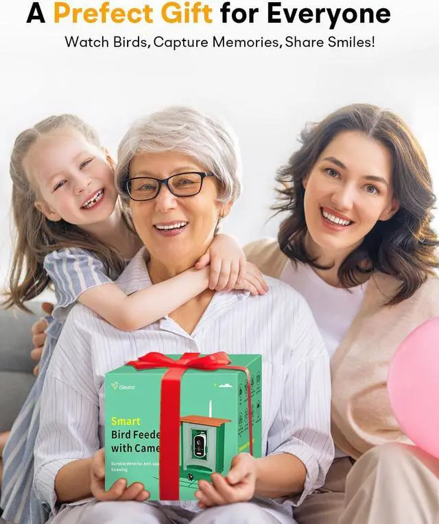 Alt view image 6 of 7 - Metal Smart Bird Feeder with Camera  Solar Powered, AI Bird Identication & 2.5K HD Auto Capture Videos, Arrival Notications, 2.1L Capacity & 100% Durable Design