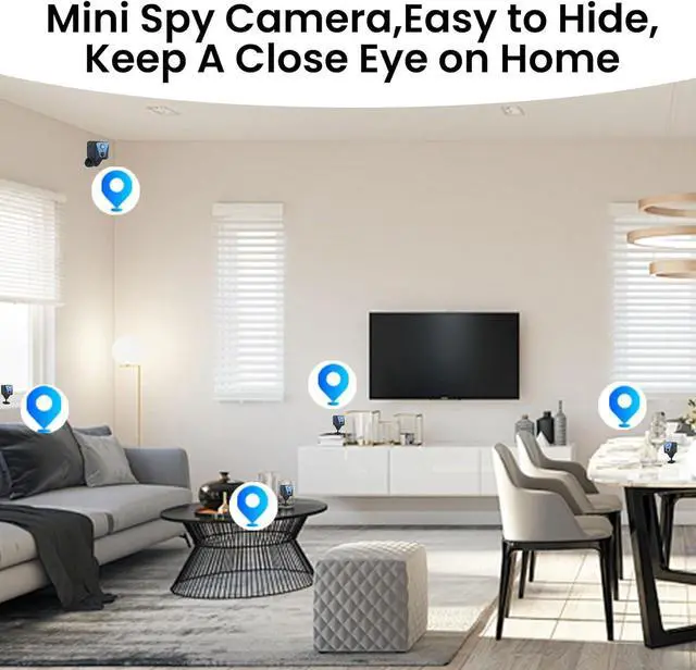 Alt view image 6 of 6 - Security Camera, 2K WiFi Indoor Camera with 64G SD Card, 100 Days Standby Battery Life, Clear Night Vision, AI Motion Detection, Real-Time Record Security Wireless Surveillance Camera