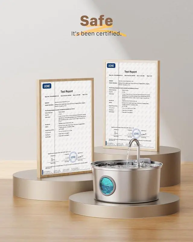 Alt view image 7 of 7 - Cat Fountains for Drin Stainless Steel: 108oz/3.2L Cat Water Fountain Led Light - Running Pet Water Fountain ltered -  Faucet Like Pet Water Fountains for Cats Indoor with 9 lters