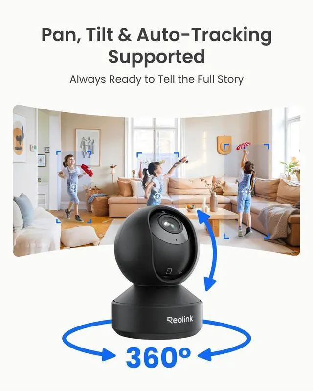 Alt view image 3 of 7 - Smart 4K UHD Pan & Tilt Dual-Band Wi- 6 Indoor Security Camera with 3X Optical Zoom, Auto-Trac, People/Pet Detection, Crying Sound Detection, Privacy Mode, Bluetooth Setup, E1 Zoom-Black
