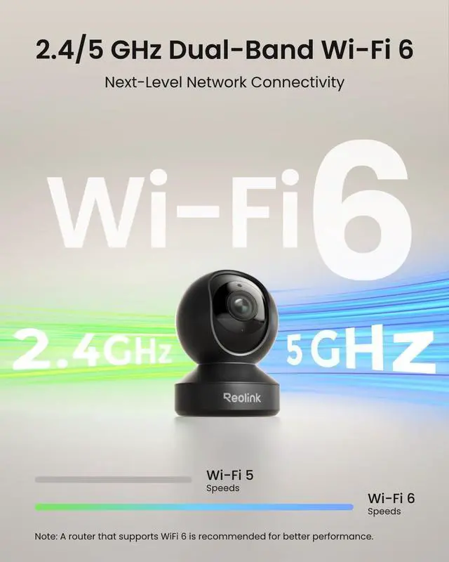 Alt view image 5 of 7 - Smart 4K UHD Pan & Tilt Dual-Band Wi- 6 Indoor Security Camera with 3X Optical Zoom, Auto-Trac, People/Pet Detection, Crying Sound Detection, Privacy Mode, Bluetooth Setup, E1 Zoom-Black