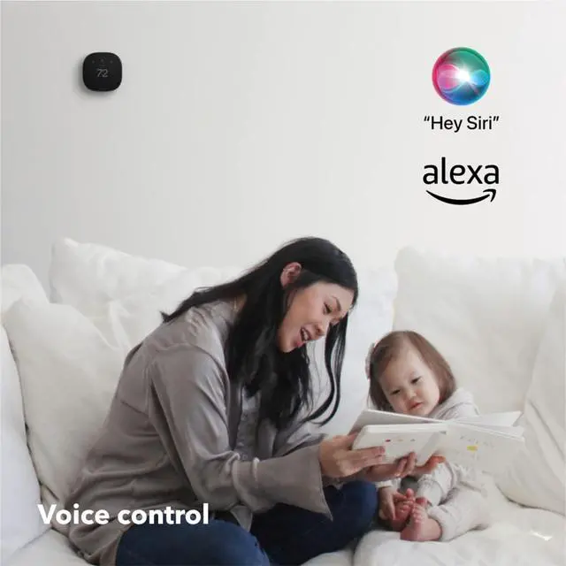 Alt view image 6 of 7 - Smart Thermostat Premium with Smart Sensor and Air Quality Monitor - Programmable Wi Thermostat - Works with Siri, Alexa,  Assistant