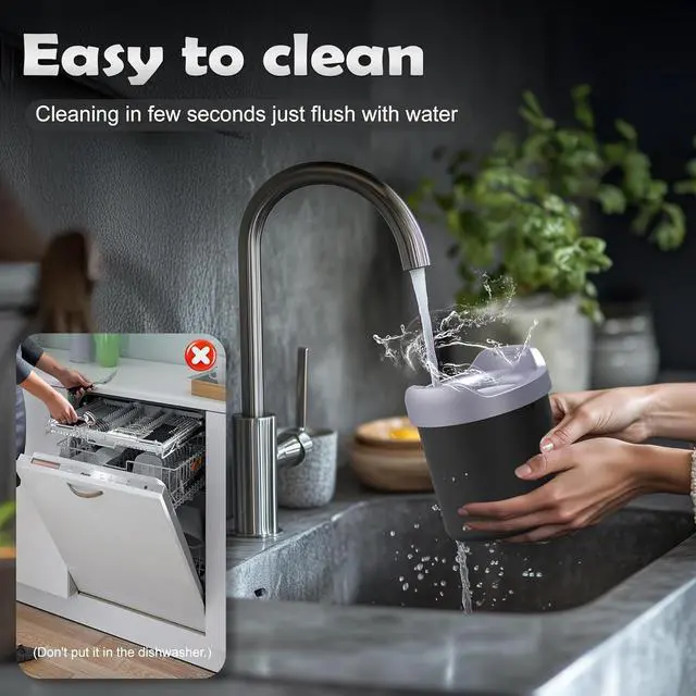 Alt view image 7 of 7 - Ice Cream Maker Machine  Premium Electric Maker Machine with Low-Noise Operation, Recharable,Perfect for lato, Sorbet & Frozen Yogurt, Easy to Clean,Silver