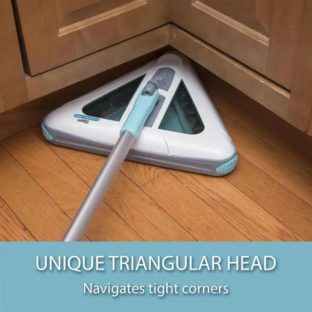 Alt view image 5 of 7 - Sweeper Standard - 2025 New and Improved Lightweight Sweeper, Perfect for Short Carpet Hardwood and Tile, Triangular Design Allows for Sweeping in Corners, LED Light, 30 Minutes Cleaning Time