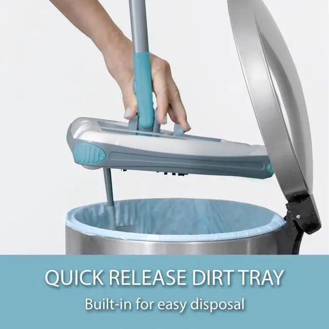 Alt view image 7 of 7 - Sweeper Standard - 2025 New and Improved Lightweight Sweeper, Perfect for Short Carpet Hardwood and Tile, Triangular Design Allows for Sweeping in Corners, LED Light, 30 Minutes Cleaning Time