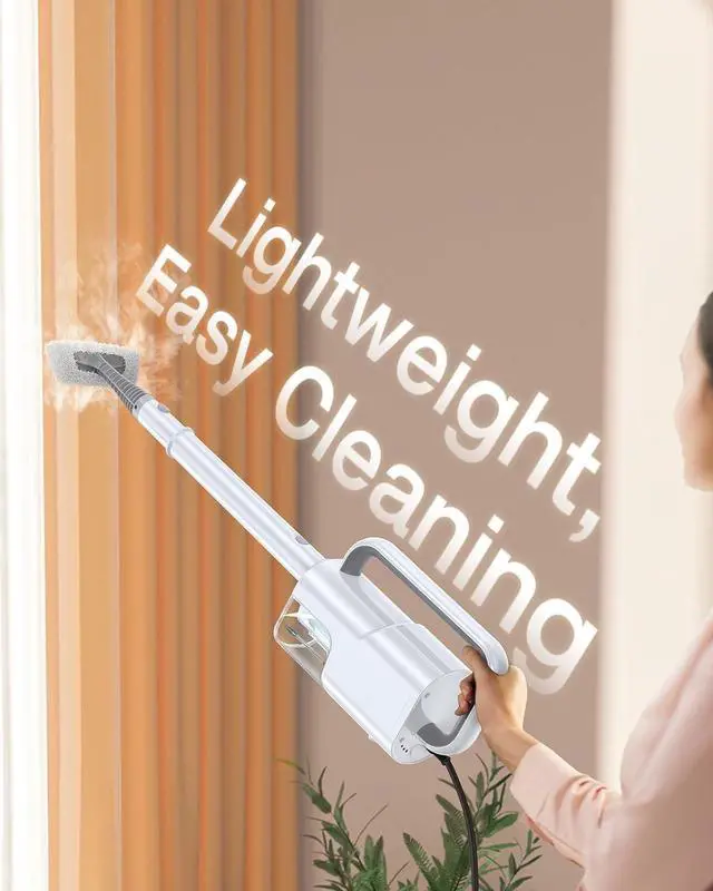 Alt view image 7 of 7 - 10-in-1 Steam Mop with Detachable Handheld Steamer, 350ml Tank, 10s Heat-Up, 248°F Steam Cleaner, 2-Level Control and Swivel Head for Floors, Carpets, Tiles - Lightweight and Multi-Surface