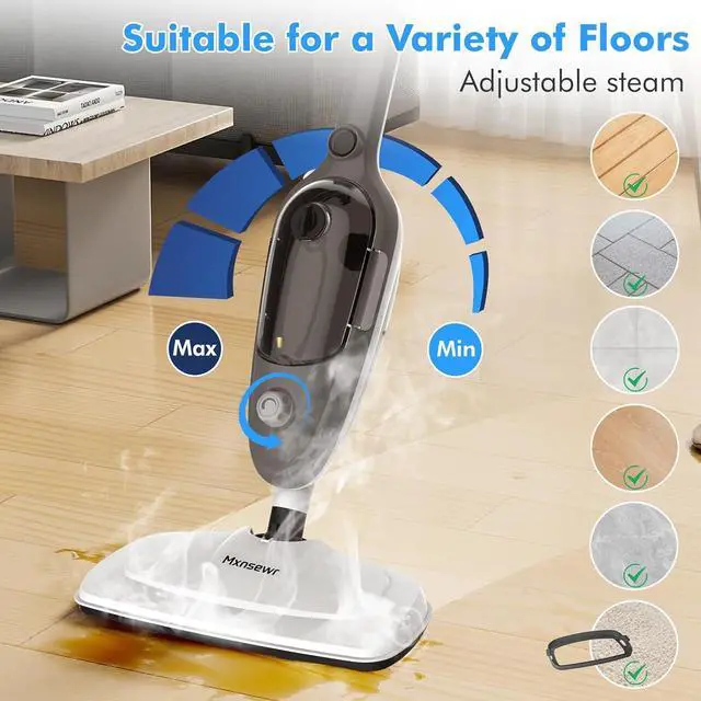 Alt view image 2 of 7 - Steam Mop - All-in-one Powerful Handheld Steam Cleaner Detachable Floor Steamer with 11 Accessories, MultiPurpose Steamer for Hardwood Floors, Clothes,Windows,Tiles,Furniture,Carpet, Whole Home Use