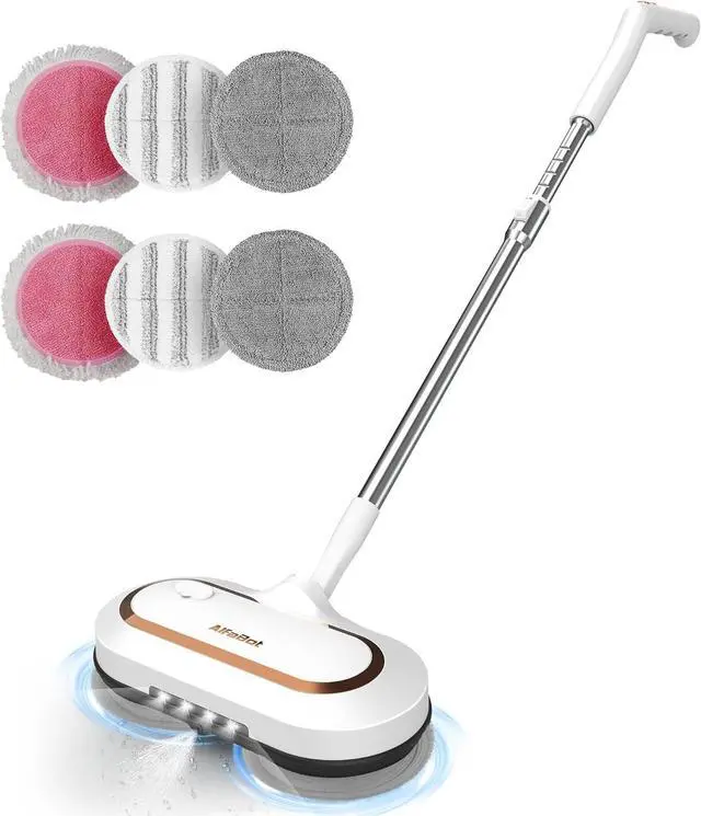 Main image of Electric Mop,  S2 Cordless Spin Mop for Floor Cleaning, with LED Headlight and Sprayer/400ML Big Tank/60 Mins Runtime, Lightweight Floor Scrubber for Hardwood Floors, Tile, Laminate
