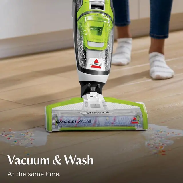 Alt view image 2 of 6 - Crosswave Turbo Vacuum Mop All in One Wet and Dry Vac Combo Hard Floor & Area Rug Cleaner, 3888A