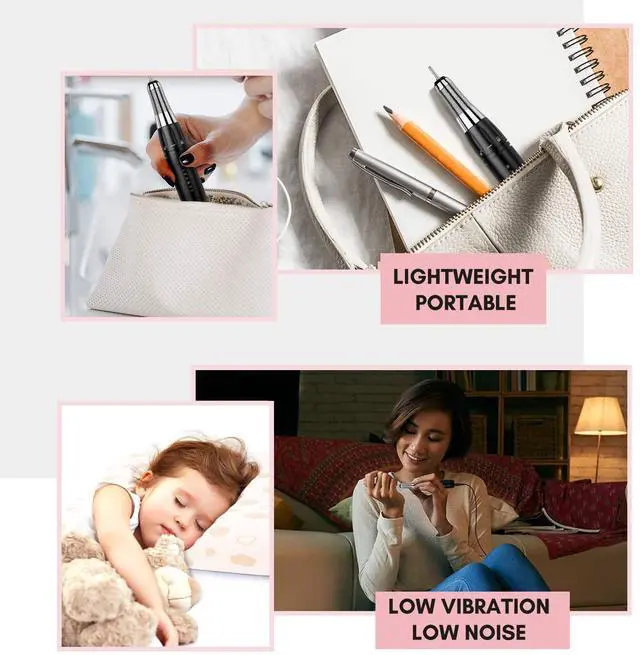 Alt view image 6 of 7 - Stefy Electric Nail Drill Machine, Portable Ele Kit for Acrylic Nails Professional Mobile Travel Manicure Set with Nail Drill Bits Sanding Bands for Shaping Polishing Removing, Black