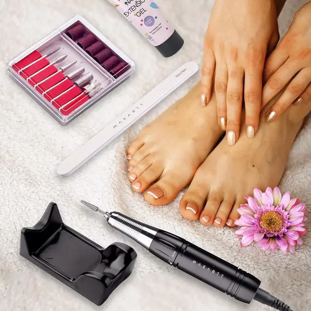 Alt view image 7 of 7 - Stefy Electric Nail Drill Machine, Portable Ele Kit for Acrylic Nails Professional Mobile Travel Manicure Set with Nail Drill Bits Sanding Bands for Shaping Polishing Removing, Black