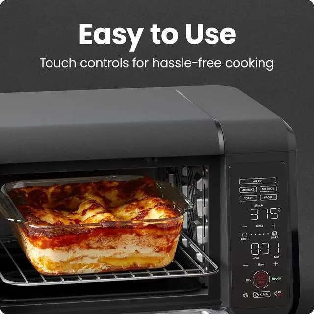 Alt view image 5 of 7 - Chefman Air Fryer Toaster Oven Combo, 15 Qt. Countertop Oven for Quick & Healthy Meals, Bake, Broil, Air Fry, Toast, and Bagel Functions, 450°F Max Temp, 4 Slice Toaster Oven Air Fryer Combo  Black