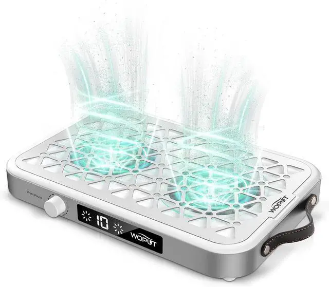 Main image of Professional Nail Dust Collector, 1600PA Portable, 10 Speeds, Disposable lter Papers (30 Pcs), Matte White, Modern, Lightweight, Nail Vacuum for Home & Salon-White