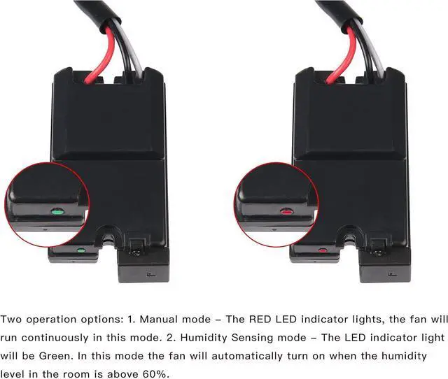Alt view image 4 of 7 - Super Quiet 110 CFM, 1.2 Sone Bathroom Ventilation and Exhaust Fan with Humidity Sensor, No Attic access Needed Installation, Ceiling Mounted Fan,White