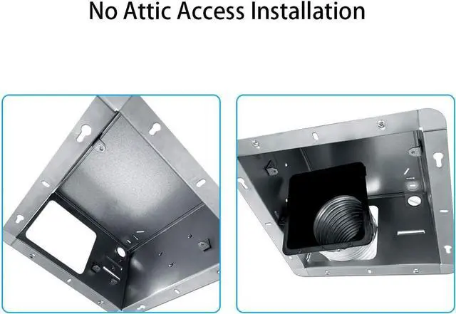 Alt view image 6 of 7 - Super Quiet 110 CFM, 1.2 Sone Bathroom Ventilation and Exhaust Fan with Humidity Sensor, No Attic access Needed Installation, Ceiling Mounted Fan,White