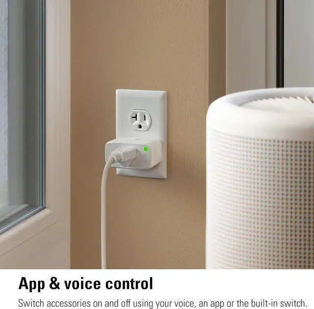 Alt view image 4 of 7 - Energy (Matter) 2 Pack  Smart Plug, App and Voice Control, 100% Privacy, Matter Over Thread, Works with Apple Home, Alexa, Google SmartThings, requires Thread Border Router by DT