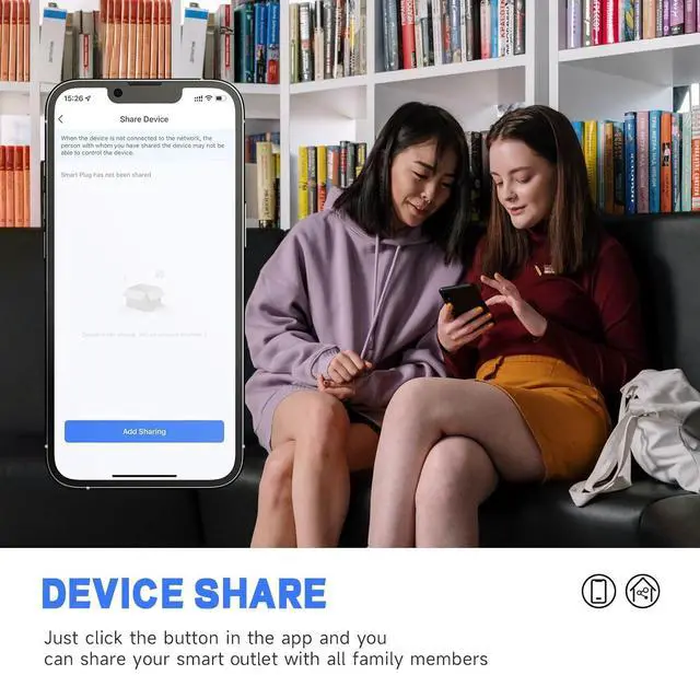 Alt view image 6 of 7 - Smart Wall Outlet, Smart Tamper Resistant Outlet Compatible with Alexa and Google Assistant, Remote Control, ETL & FCC Approvel Samrt Receptacle, Requires 2.4 GHz Wi-Fi, No Hub Required, 2Pack