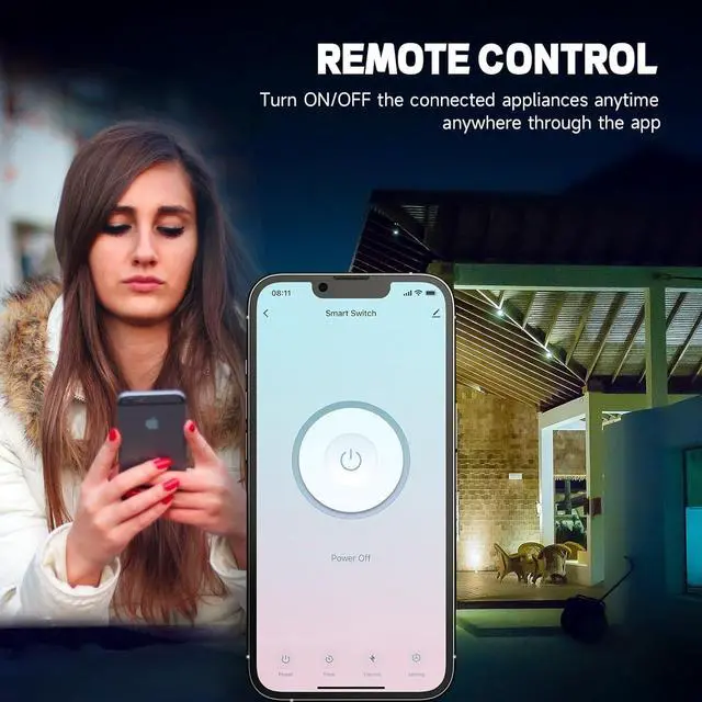 Alt view image 3 of 7 - Smart Wall Outlet, Smart Tamper Resistant Outlet Compatible with Alexa and Google Assistant, Remote Control, ETL & FCC Approvel Samrt Receptacle, Requires 2.4 GHz Wi-Fi, No Hub Required, 2Pack