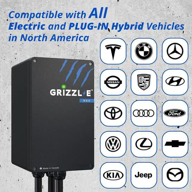 Alt view image 4 of 6 - Duo Ll 2 Plug in EV Charger, up to 40 Amp, Two 24 feet Premium Cables (14-50 Plug) by DT