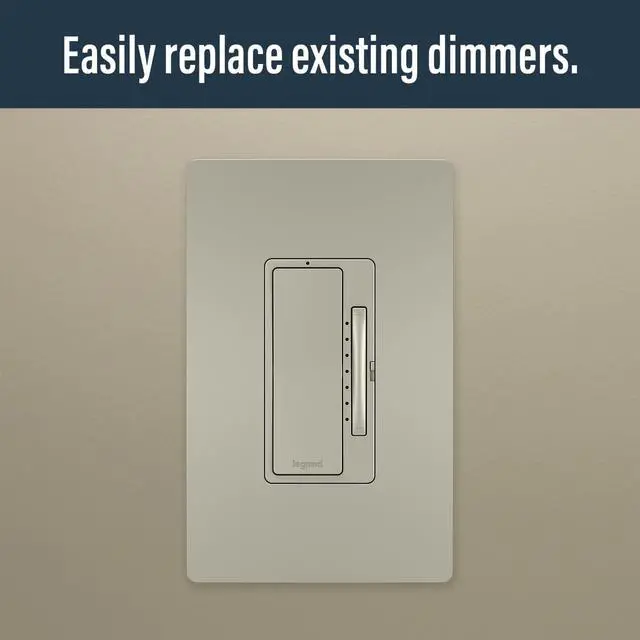 Alt view image 4 of 7 - Legrand Radiant WNRL50NI Smart Tru-Universal Dimmer with Netatmo, Compatible Alexa, Google Assistant & Apple it, Nickel (1 Count) by DT