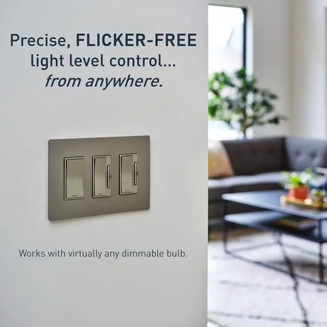 Alt view image 6 of 7 - Legrand Radiant WNRL50NI Smart Tru-Universal Dimmer with Netatmo, Compatible Alexa, Google Assistant & Apple it, Nickel (1 Count) by DT