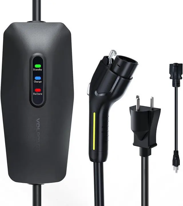 Main image of Ll 1&2 EV Charger, Electric Vehicle Portable Charger with 20FT Cable, 3.5KW 16Amp Home Car Charging Station, 110V-240V NEMA 6-20 & 5-15 Plug Adapter, for All SAE J1772 by DT