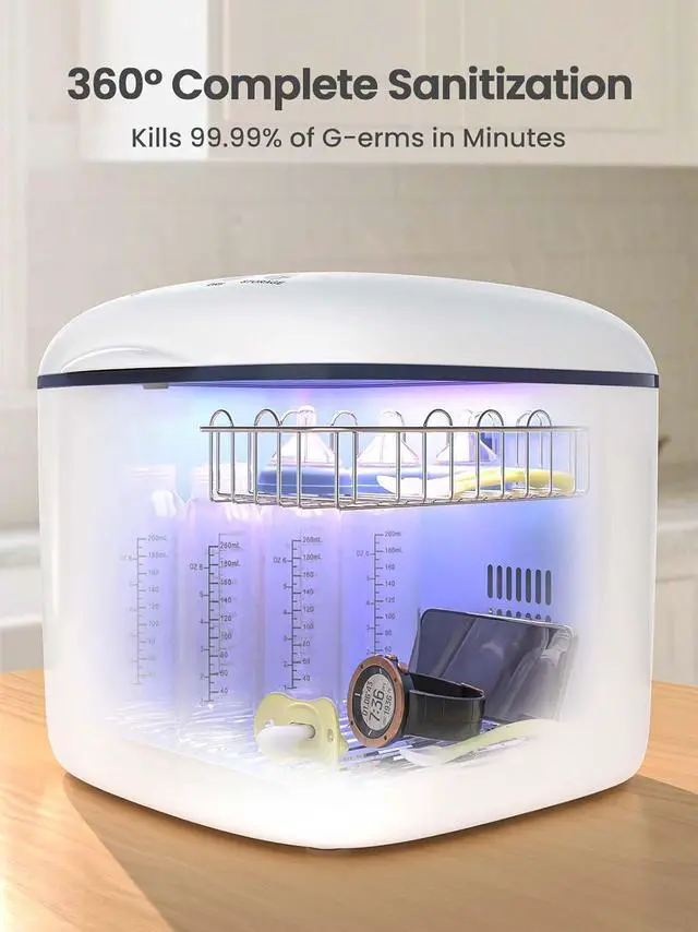 Alt view image 2 of 6 - UV Sanitizer and Dryer, 4in1 Cleaner Sanitizing Machine Box Household for Baby Bottles Toys Clothes Stuff, Family Toothbrush Beauty Tools Phone by DT