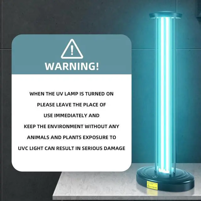 Alt view image 7 of 7 - 100W UV Light, Ultraviolet Lamp Purifier for Whole Room & House, Ozone-Free, Home Disinfection Device with 3-Gear Timer Remote Control, UVC Lights, Purification Bathroom, Toilet, Office by DT