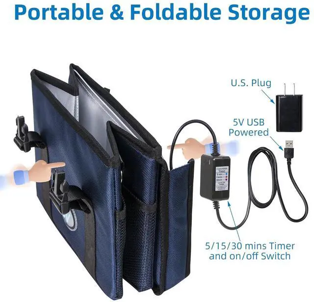 Alt view image 6 of 7 - UV Sanitizer Box, 12L Portable Sanitizing and Cleaning Machine with 3-Ll Timer, Foldable Cleaner Box for Toys, Mask, Towel, Key Baby Bottle, Etc. Ozone Free  by DT