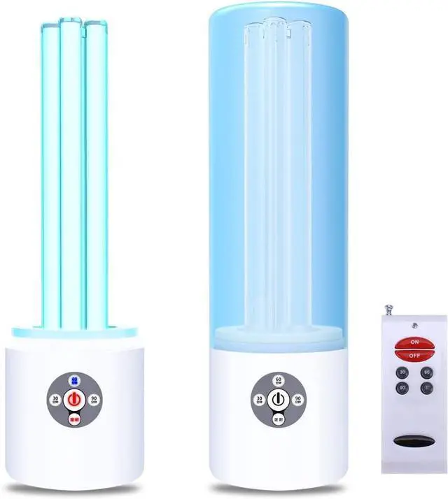 Main image of UV Light Sanitizer, 55w 254nm UVC Lamp for Room Surface Disinfection, Kills Bacteria Molds Dust Mites up to 750 sqft, Home/School/Hotel/Travel, 1Y Warranty (Blue with Ozone) by DT