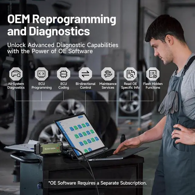 Alt view image 2 of 7 - RLink J2534 Pass-Thru Programmer, OEM Reprogramming and Diagnostic Tool, d VCI, Supports J2534/D-PDU/CAN-FD/DoIP, Compatible with 17+ Vehicle Brands, No OE Software Provided by DT