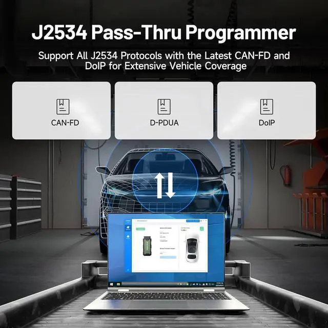Alt view image 3 of 7 - RLink J2534 Pass-Thru Programmer, OEM Reprogramming and Diagnostic Tool, d VCI, Supports J2534/D-PDU/CAN-FD/DoIP, Compatible with 17+ Vehicle Brands, No OE Software Provided by DT