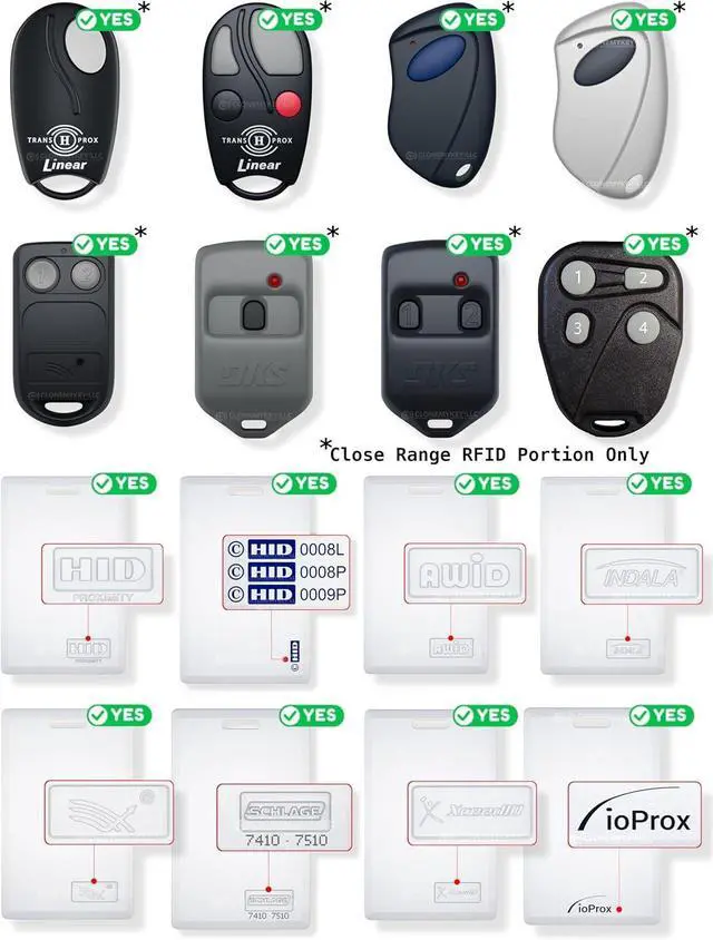 Alt view image 6 of 7 - RFID Duplicator - Copy Key Fobs and Cards (HID Prox, AWID, Indala, Keri, ioProx, Rosslare, XceedID, Paradox, CDVI + More) Reader Writer Copier Cloner 125kHz Including (1 Fob) by DT