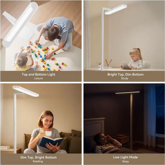 Alt view image 5 of 7 - Floor Lamp, 7 Brightness Lls Eye-Ca Remote-Control 70'' Led Reading 4000K, 9,000LM Standing Lamp Suitable for Living Room, Office, Conference Study, and Piano Room by DT