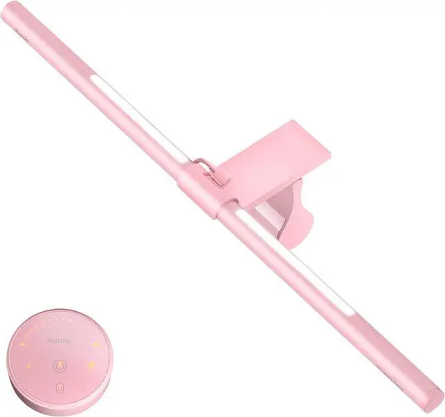 Main image of Pink Monitor Light Bar with Remote, Eye-Care No Glare, Space Saving Computer Desk Lamp As Gifts for Girls, Stepless Dimming, Modern Aesthetic Home Office Gaming Reading by DT