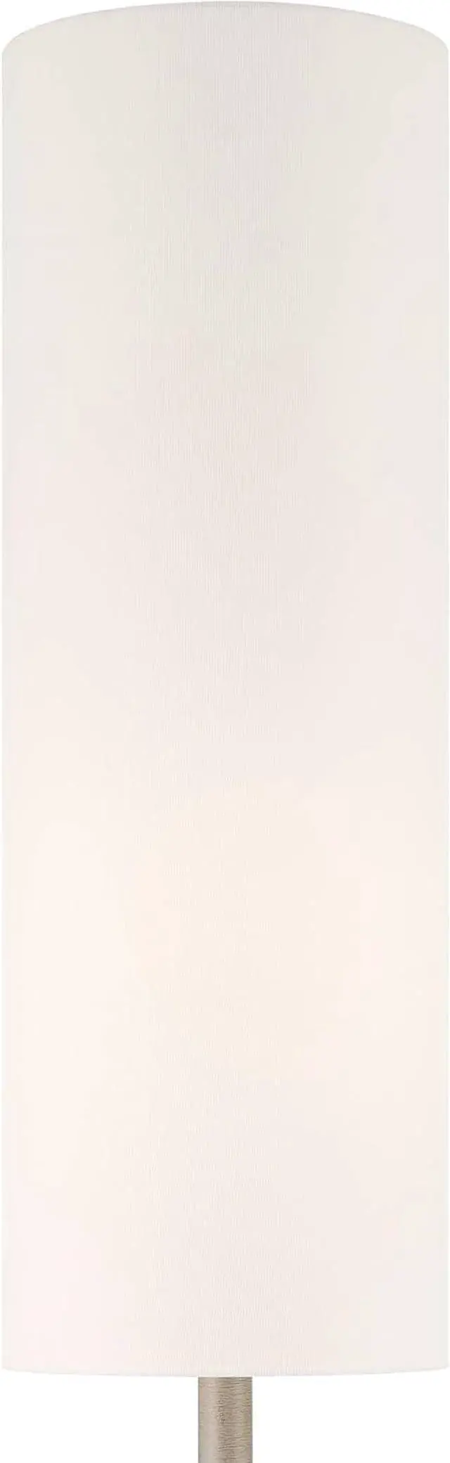 Alt view image 3 of 7 - Moderne Mid Century Modern 62" Tall Standing Floor Lamp Droplet Foot Switch Natural Gray Metal Living Room Bedroom House Reading Office Home Decor Entryway White Drum Shade by DT