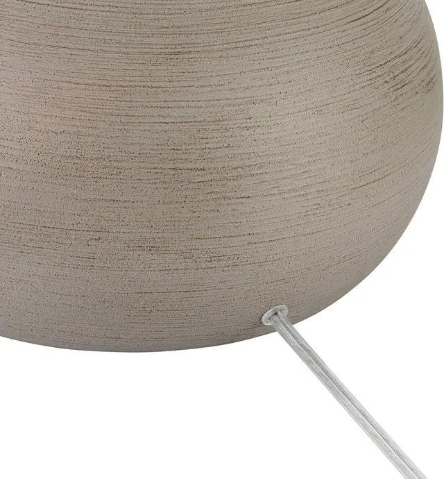 Alt view image 5 of 7 - Moderne Mid Century Modern 62" Tall Standing Floor Lamp Droplet Foot Switch Natural Gray Metal Living Room Bedroom House Reading Office Home Decor Entryway White Drum Shade by DT