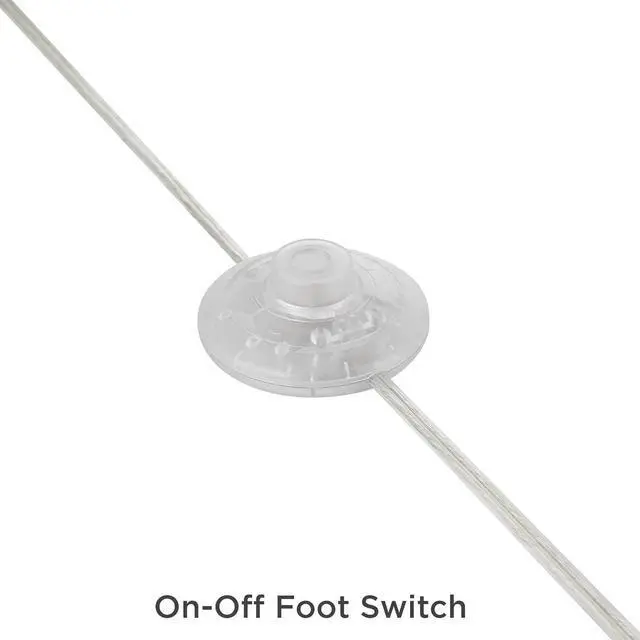 Alt view image 6 of 7 - Moderne Mid Century Modern 62" Tall Standing Floor Lamp Droplet Foot Switch Natural Gray Metal Living Room Bedroom House Reading Office Home Decor Entryway White Drum Shade by DT