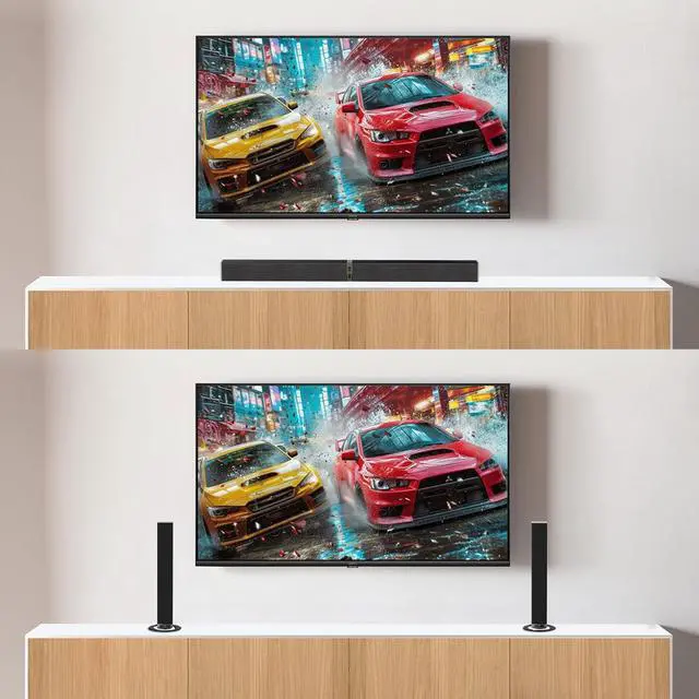 Alt view image 5 of 7 - Sound Bar for Smart TV80W Detachable Bluetooth Soundbar with Powerful Bass, 2-in-1 Home Theater Audio System, ARC/Optical/AUX Connectivity TV/PC/Laptop/Game Console by DT