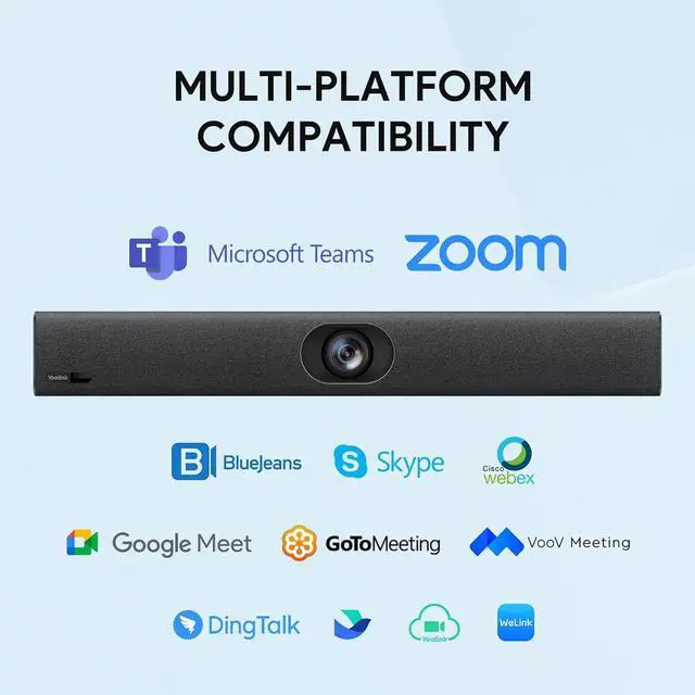 Alt view image 5 of 7 - UVC40 E2 USB Conference Room Camera System 4K Video 120° Wide-Angle Lens 8 Microphone 5W High-Fidelity Speaker Auto Framing Tracking Compatible with Microsoft, Zoom by DT