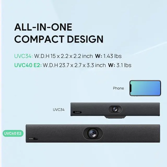 Alt view image 7 of 7 - UVC40 E2 USB Conference Room Camera System 4K Video 120° Wide-Angle Lens 8 Microphone 5W High-Fidelity Speaker Auto Framing Tracking Compatible with Microsoft, Zoom by DT
